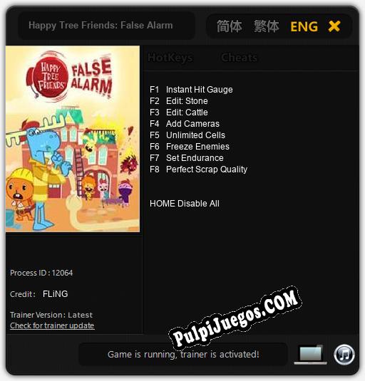 Entrenador liberado a Happy Tree Friends: False Alarm [v1.0.2]