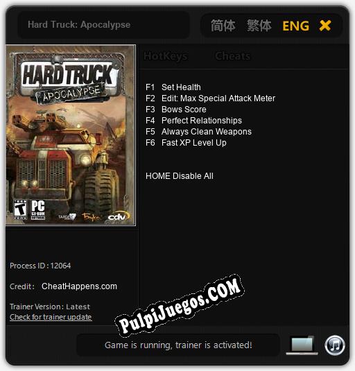 Entrenador liberado a Hard Truck: Apocalypse [v1.0.7]