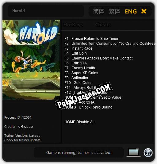 Harold: Treinador (V1.0.72)