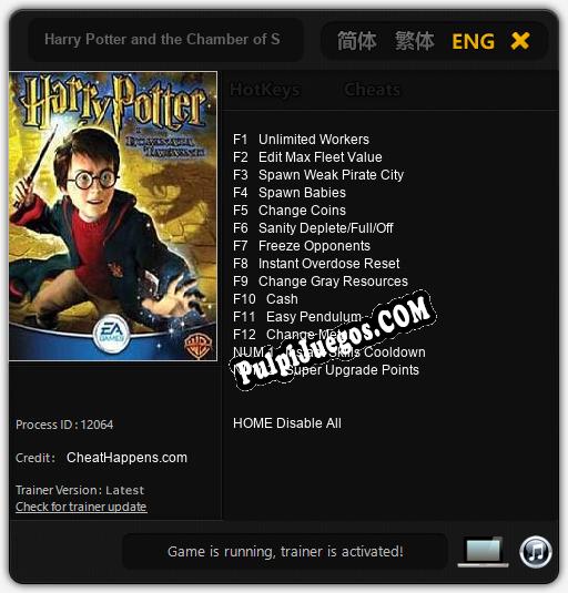 Entrenador liberado a Harry Potter and the Chamber of Secrets [v1.0.4]