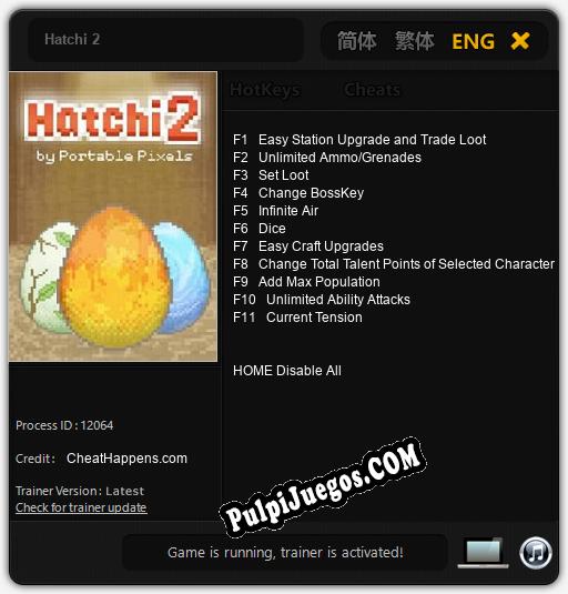 Entrenador liberado a Hatchi 2 [v1.0.6]