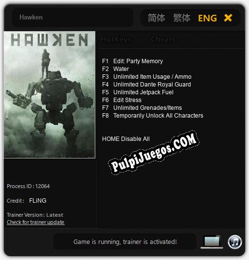 Entrenador liberado a Hawken [v1.0.9]