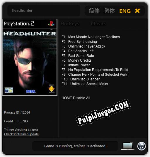 Entrenador liberado a Headhunter [v1.0.6]