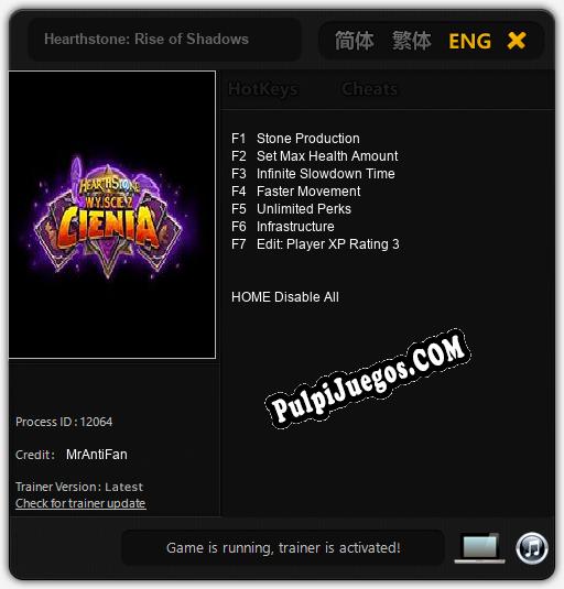 Hearthstone: Rise of Shadows: Trainer +7 [v1.1]