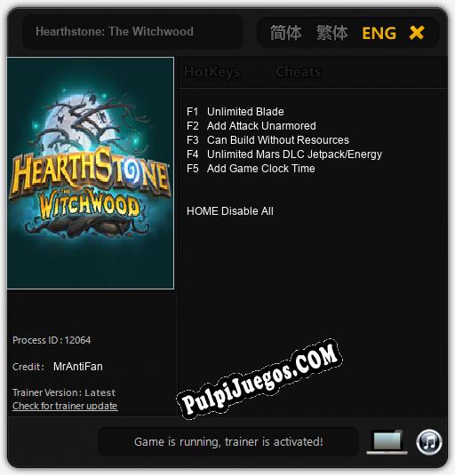 Entrenador liberado a Hearthstone: The Witchwood [v1.0.2]