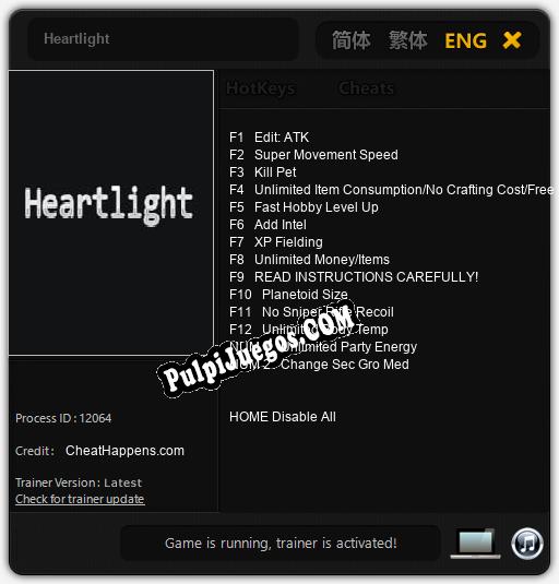 Heartlight: Trainer +14 [v1.8]