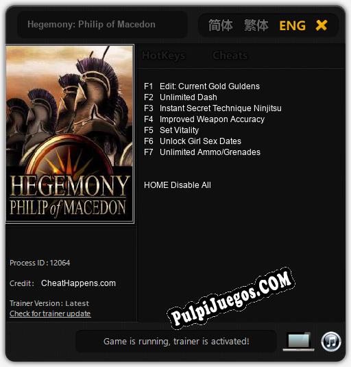 Entrenador liberado a Hegemony: Philip of Macedon [v1.0.7]