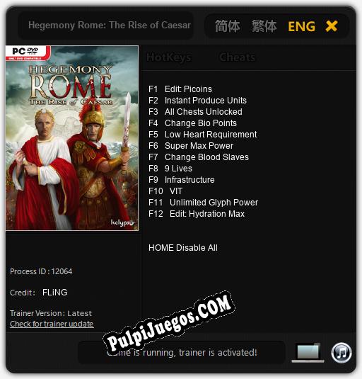 Entrenador liberado a Hegemony Rome: The Rise of Caesar [v1.0.1]