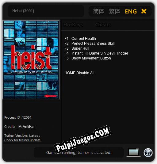 Entrenador liberado a Heist (2001) [v1.0.1]