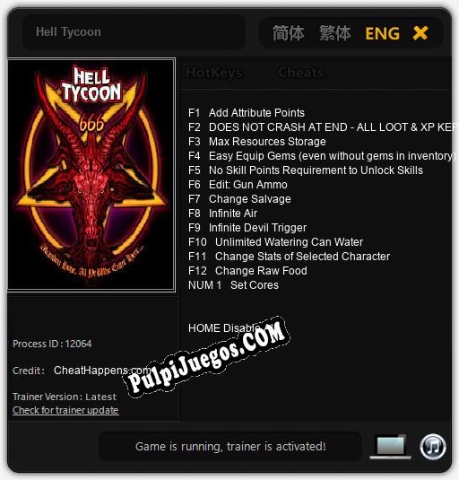 Hell Tycoon: Cheats, Trainer +13 [CheatHappens.com]