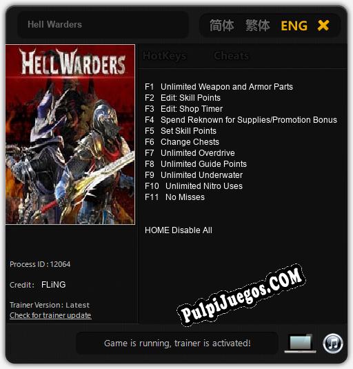 Hell Warders: Trainer +11 [v1.6]