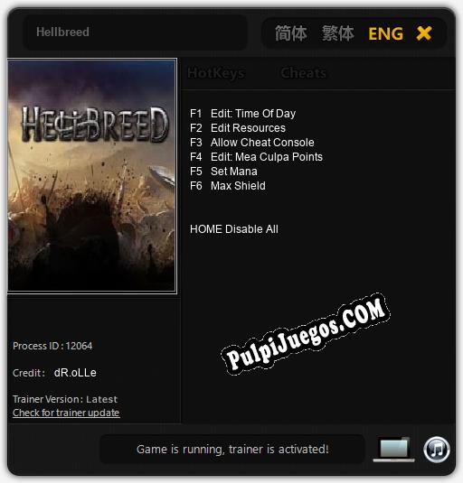 Hellbreed: Treinador (V1.0.60)