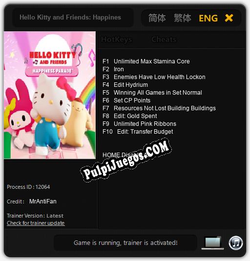 Hello Kitty and Friends: Happiness Parade: Cheats, Trainer +10 [MrAntiFan]