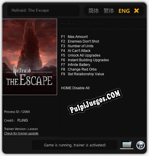 Hellraid: The Escape: Treinador (V1.0.62)