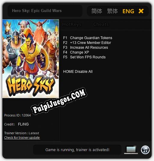 Hero Sky: Epic Guild Wars: Trainer +5 [v1.5]