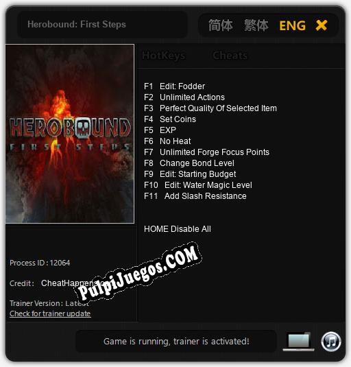 Entrenador liberado a Herobound: First Steps [v1.0.3]