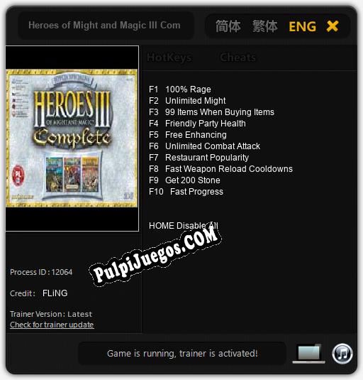 Heroes of Might and Magic III Complete: Cheats, Trainer +10 [FLiNG]