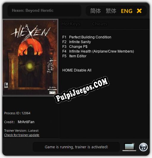 Entrenador liberado a Hexen: Beyond Heretic [v1.0.8]