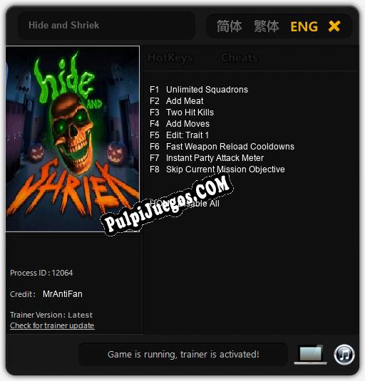 Entrenador liberado a Hide and Shriek [v1.0.1]