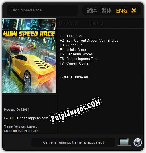 High Speed Race: Trainer +7 [v1.2]