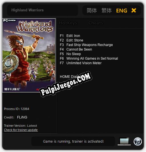 Entrenador liberado a Highland Warriors [v1.0.9]