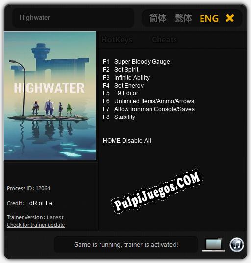 Highwater: Trainer +8 [v1.1]