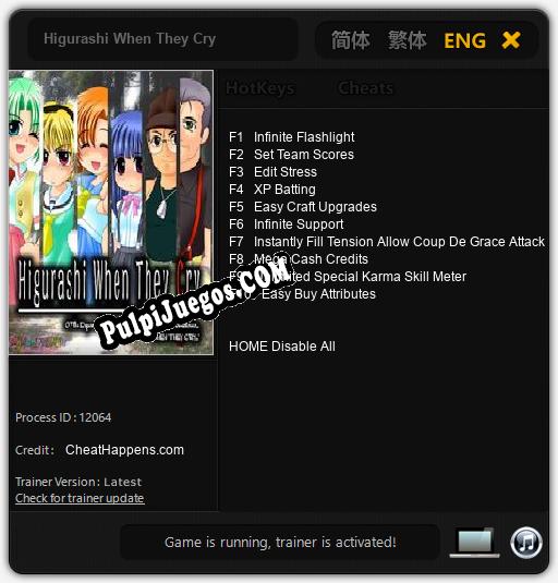 Higurashi When They Cry: Treinador (V1.0.4)