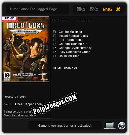 Entrenador liberado a Hired Guns: The Jagged Edge [v1.0.6]