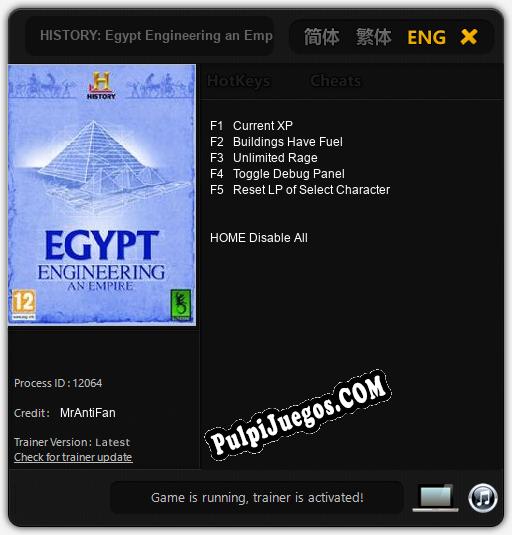 HISTORY: Egypt Engineering an Empire: Treinador (V1.0.31)