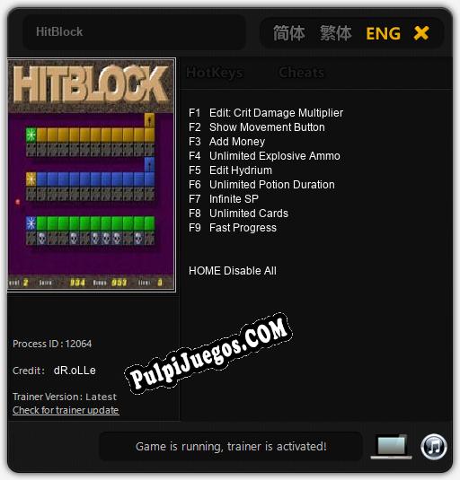 HitBlock: Cheats, Trainer +9 [dR.oLLe]