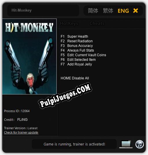 Hit-Monkey: Cheats, Trainer +7 [FLiNG]