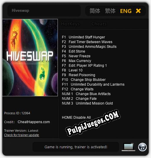 Hiveswap: Trainer +15 [v1.5]