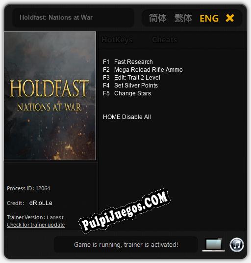 Holdfast: Nations at War: Cheats, Trainer +5 [dR.oLLe]