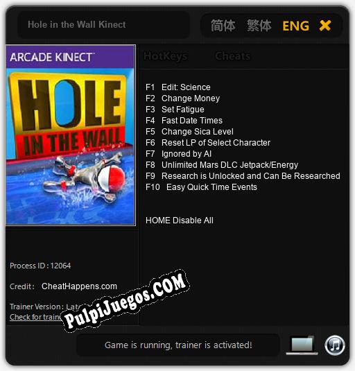 Entrenador liberado a Hole in the Wall Kinect [v1.0.8]