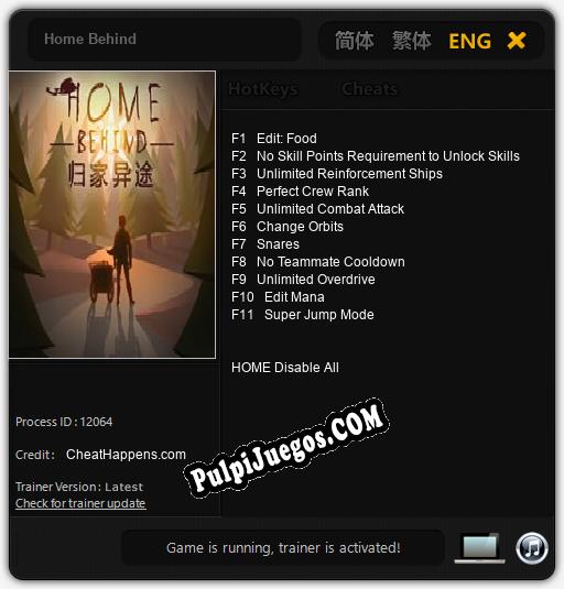 Home Behind: Cheats, Trainer +11 [CheatHappens.com]