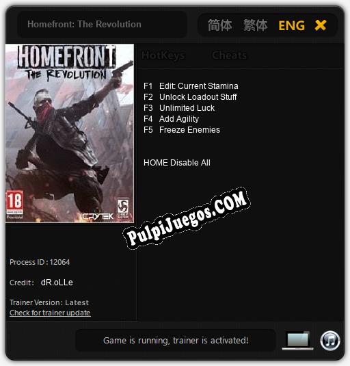 Homefront: The Revolution: Cheats, Trainer +5 [dR.oLLe]