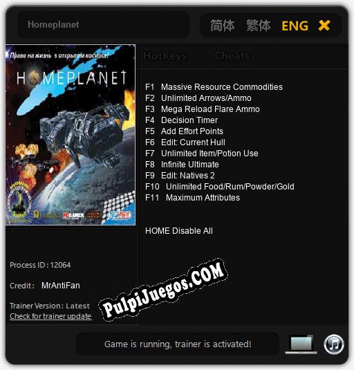 Homeplanet: Treinador (V1.0.47)