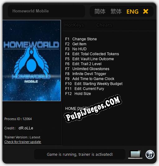 Homeworld Mobile: Cheats, Trainer +12 [dR.oLLe]