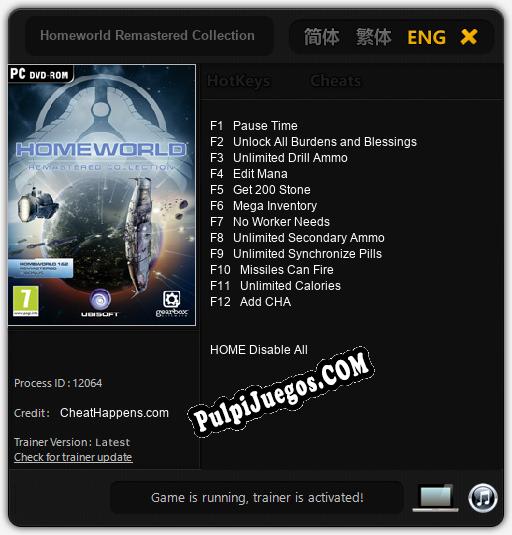 Entrenador liberado a Homeworld Remastered Collection [v1.0.5]