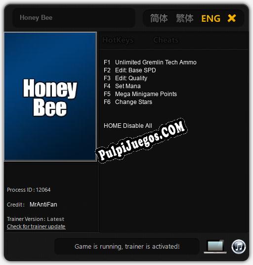 Honey Bee: Cheats, Trainer +6 [MrAntiFan]