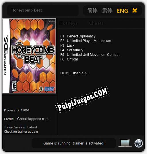 Honeycomb Beat: Cheats, Trainer +6 [CheatHappens.com]