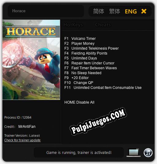 Horace: Treinador (V1.0.38)