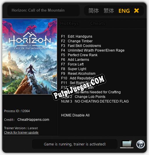 Horizon: Call of the Mountain: Cheats, Trainer +15 [CheatHappens.com]