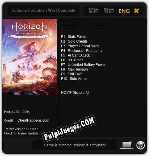 Horizon: Forbidden West Complete Edition: Trainer +10 [v1.8]