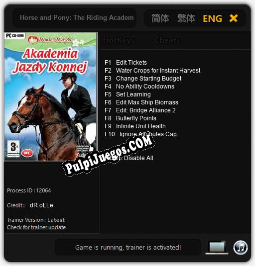 Horse and Pony: The Riding Academy: Trainer +10 [v1.4]