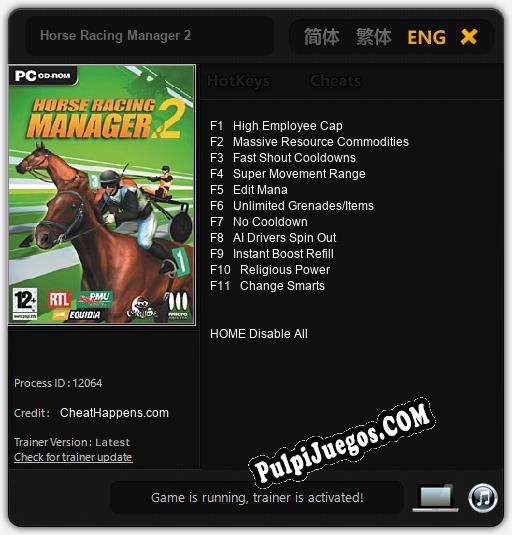 Horse Racing Manager 2: Cheats, Trainer +11 [CheatHappens.com]