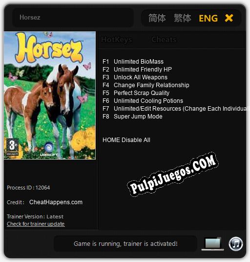 Horsez: Cheats, Trainer +8 [CheatHappens.com]