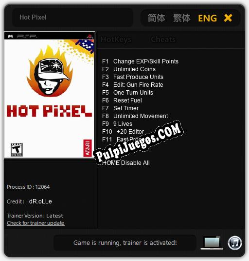 Hot Pixel: Cheats, Trainer +11 [dR.oLLe]