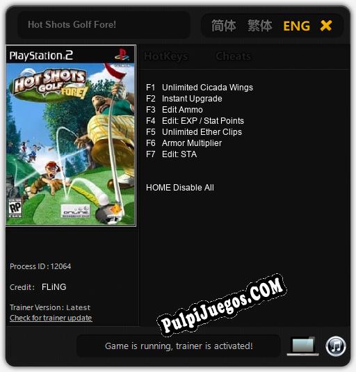 Entrenador liberado a Hot Shots Golf Fore! [v1.0.1]