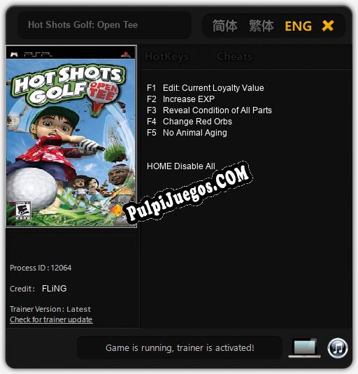 Hot Shots Golf: Open Tee: Treinador (V1.0.30)